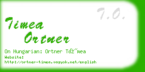 timea ortner business card